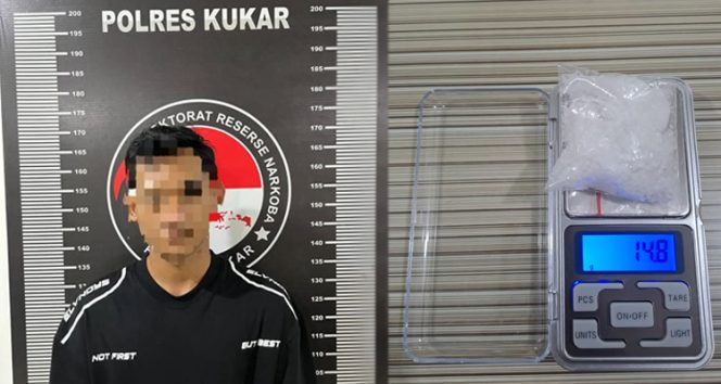 
 Satresnarkoba Polres Kukar Amankan Seorang Pria Pembawa Sabu