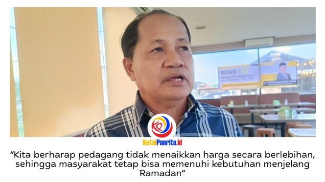 
 Wakil Ketua DPRD Kota Samarinda, Rusdi, memberikan keterangan terkait imbauannya agar para pedagang tidak menaikkan harga secara berlebihan menjelang bulan Ramadan.
