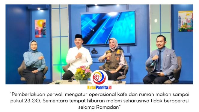 
 Anggota Komisi II DPRD Kota Samarinda, Viktor Yuan, menjadi narasumber dalam program Dialog Publika bertajuk “Penegakan Jam Operasional Kafe Samarinda Selama Ramadan” yang disiarkan langsung dari Studio 1 TVRI Kalimantan Timur, Jumat (6/3/2026). Foto: Yana Ashari.