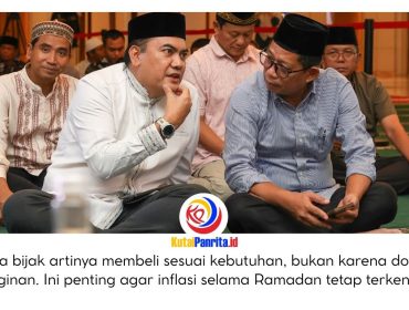 Kegiatan Sosialisasi Belanja Bijak yang digelar Otorita Ibu Kota Nusantara bekerja sama dengan Bank Indonesia, dirangkai dengan buka puasa bersama di Masjid Negara Ibu Kota Nusantara. Kegiatan ini bertujuan mengajak masyarakat menerapkan pola konsumsi yang lebih bijak selama bulan Ramadan. Dok: Humas Otorita Ibu Kota Nusantara.
