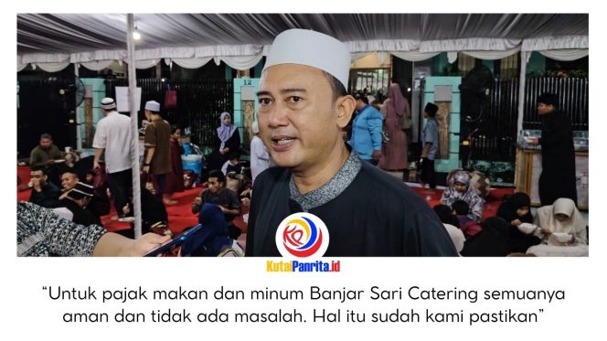 
 Sekretaris Komisi II DPRD Kota Samarinda, Rusdi Doviyanto, memberikan keterangan kepada awak media terkait kewajiban pajak makan dan minum Banjar Sari Catering yang dipastikan dalam kondisi aman dan tidak bermasalah. Foto: Yana Ashari.