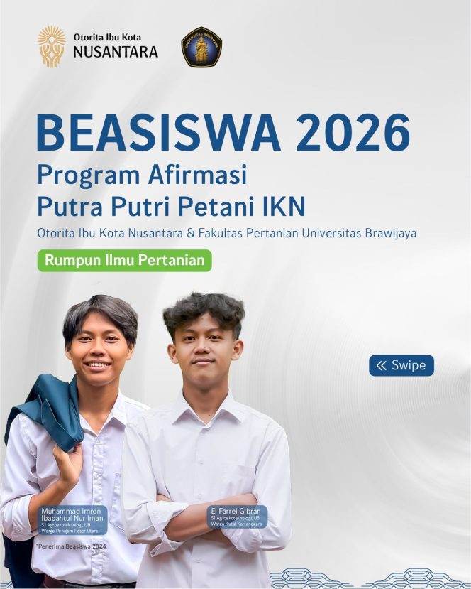 
 Pembukaan program beasiswa bagi masyarakat delineasi IKN untuk calon peserta di Fakultas Pertanian Universitas Brawijaya. Dok: Humas Otorita Ibu Kota Nusantara.