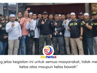Jajaran pengurus Perhimpunan Bubuhan Banjar Kayuh Beimbai berfoto bersama usai menggelar kegiatan aksi sosial berbagi takjil kepada masyarakat di Kota Samarinda, Minggu (15/3/2026). Foto: Yana Ashari.