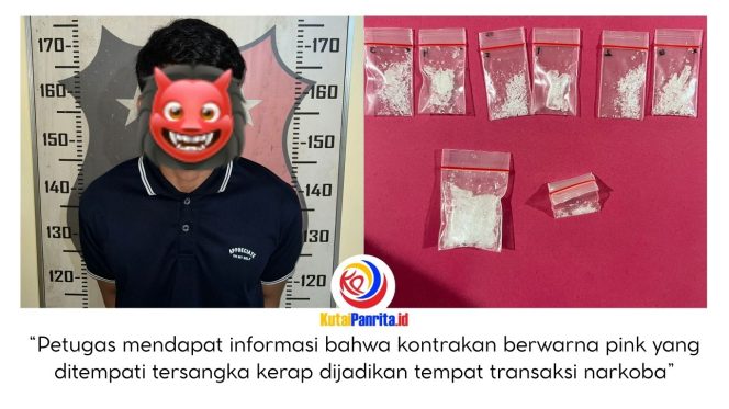 
 Pelaku beserta barang bukti narkotika jenis sabu diamankan Unit Reskrim Polsek Muara Jawa di sebuah rumah kontrakan di Kelurahan Muara Jawa Pesisir, Kecamatan Muara Jawa, Kabupaten Kutai Kartanegara. Dok: Polsek Muara Jawa.