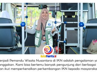 Pemandu Wisata Nusantara disiapkan untuk menyambut tingginya antusiasme masyarakat yang berkunjung ke Kawasan Inti Pusat Pemerintahan (KIPP) Nusantara. Program ini dihadirkan oleh Otorita IKN bersama Sekretariat Kerja Bersama KOPERBI IKN guna memberikan layanan informasi dan pendampingan bagi para pengunjung. Dok: Humas Otorita Ibu Kota Nusantara.