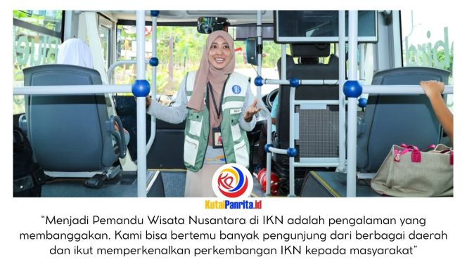 
 Pemandu Wisata Nusantara disiapkan untuk menyambut tingginya antusiasme masyarakat yang berkunjung ke Kawasan Inti Pusat Pemerintahan (KIPP) Nusantara. Program ini dihadirkan oleh Otorita IKN bersama Sekretariat Kerja Bersama KOPERBI IKN guna memberikan layanan informasi dan pendampingan bagi para pengunjung. Dok: Humas Otorita Ibu Kota Nusantara.