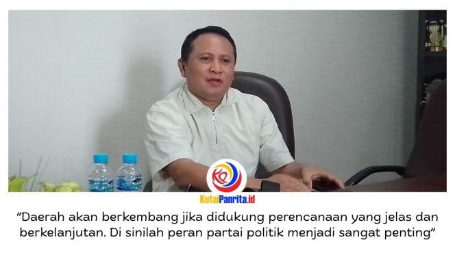 
 Anggota Komisi IV DPRD Kota Samarinda, Anhar, menegaskan pentingnya kepemimpinan daerah yang visioner serta peran strategis partai politik dalam mendorong pembangunan daerah yang berkelanjutan. Foto: Fathur Rabbany.