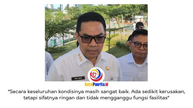 
 Wali Kota Samarinda, Andi Harun, memberikan keterangan terkait peninjauan kawasan Teras Samarinda pasca aksi penyampaian aspirasi masyarakat pada 21 April 2026. Peninjauan dilakukan bersama Sekretaris Daerah Neneng Chamelia Shanti dan jajaran terkait, Rabu (22/4/2026). (Foto: Fathur Rabbany)