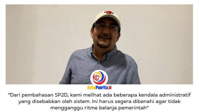
 Ketua Komisi II DPRD Kota Samarinda, Iswandi, memberikan keterangan terkait evaluasi pengelolaan keuangan daerah usai hearing bersama BPKAD. Foto: Fathur Rabbany.
