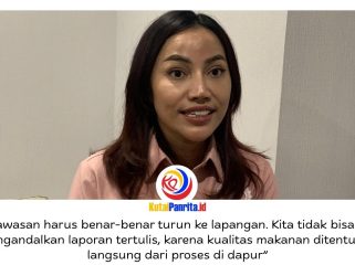 Wakil Ketua DPRD Kota Samarinda, Celni Pita Sari, memberikan keterangan terkait sorotan DPRD Kota Samarinda terhadap pelaksanaan program Makan Bergizi Gratis (MBG), khususnya mengenai standar kebersihan dan kelayakan dapur penyedia makanan. Foto: Fathur Rabbany.