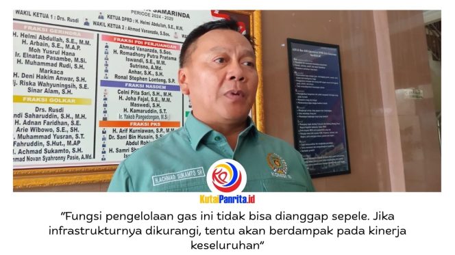 
 Ketua Pansus, Achmad Sukamto, memberikan keterangan usai evaluasi proyek TPA di Samarinda yang dinilai belum optimal meski telah dinyatakan selesai secara administratif. Foto: Fathur Rabbany.