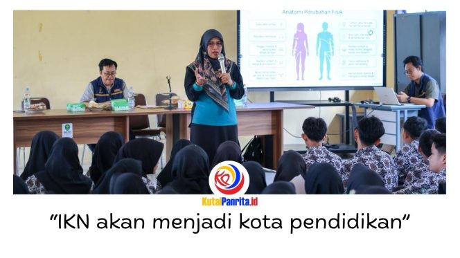 
 Otorita IKN menyelenggarakan sosialisasi pencegahan dini stunting dan kesehatan reproduksi bagi siswa SMP hingga SMA di wilayah delineasi IKN. Dok: Humas Otorita Ibu kota Nusantara.