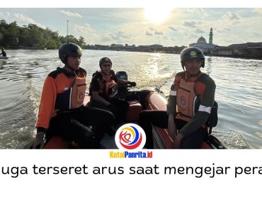 Tim SAR gabungan melakukan pencarian terhadap nelayan Muhammad Rizal (33), warga Kecamatan Muara Badak, yang dilaporkan hilang setelah terseret arus saat menjaring udang di perairan Muara Badak Ulu, Kamis (30/04/2026). Dok: Basarnas Kaltim.