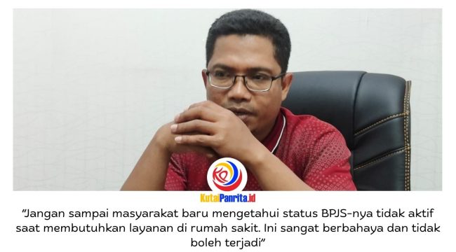 Anggota Komisi IV DPRD Kota Samarinda, Ismail Latisi, memberikan keterangan terkait pentingnya keberlanjutan layanan jaminan kesehatan bagi masyarakat. Foto: Fathur Rabbany.