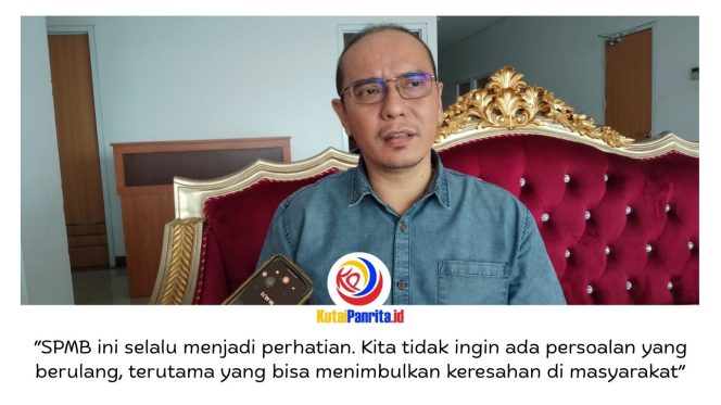 
 Ketua Komisi IV DPRD Samarinda, Mohammad Novan Syahronny Pasie, memberikan keterangan terkait pengawasan intensif terhadap pelaksanaan SPMB meski belum banyak keluhan dari masyarakat. Foto: Fathur Rabbany.