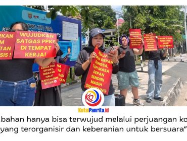 Peringatan Hari Buruh Internasional (May Day) 2026 dimanfaatkan Perempuan Mahardhika Samarinda untuk menyoroti kondisi buruh perempuan yang dinilai masih jauh dari sejahtera. Foto: Fathur Rabbany.