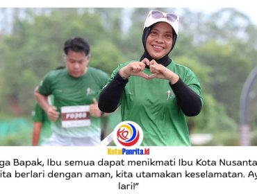 Sekitar 1.500 peserta dari berbagai daerah di Indonesia hingga mancanegara mengikuti ajang lari kategori 5K, 10K, dan 21K atau half marathon di kawasan IKN. Para pelari tampak antusias menikmati pengalaman berlari di tengah kawasan pemerintahan baru yang terus berkembang. Dok: Humas Otorita Ibu Kota Nusantara.