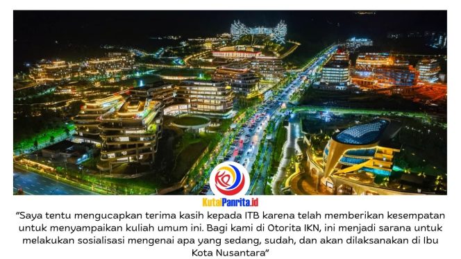 
 Staf Khusus Kepala Otorita IKN Bidang Manajemen Kebijakan dan Strategi Konstruksi, Danis Hidayat Sumadilaga, menyampaikan materi bertajuk “Perencanaan dan Pelaksanaan Pembangunan IKN” saat menjadi narasumber dalam Kuliah Tamu Fakultas Teknik Sipil dan Lingkungan (FTSL) Institut Teknologi Bandung (ITB) yang digelar secara daring, Jumat (8/5/2026). Dok: Humas Otorita Ibu Kota Nusantara.
