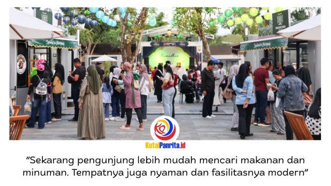
 Sejumlah tenan di kawasan Ibu Kota Nusantara ramai dikunjungi masyarakat selama libur panjang Hari Kenaikan Yesus Kristus pada 14–17 Mei 2026. Meningkatnya kunjungan wisatawan turut mendorong pertumbuhan aktivitas ekonomi dan UMKM di kawasan Nusantara. Dok: Humas Otorita Ibu Kota Nusantara.