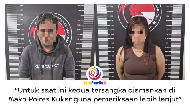 
 Dua tersangka kasus penyalahgunaan narkotika jenis sabu berhasil diamankan oleh Satuan Reserse Narkoba (Satresnarkoba) Polres Kutai Kartanegara di wilayah Desa Sebulu Modern, Kecamatan Sebulu, Kabupaten Kutai Kartanegara. Dalam pengungkapan tersebut, polisi turut menyita sejumlah paket sabu dan barang bukti lainnya. Foto: Dok. Satresnarkoba Polres Kukar.