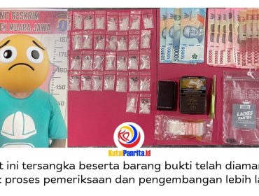 Seorang tersangka kasus penyalahgunaan narkotika jenis sabu berhasil diamankan oleh Kepolisian Sektor (Polsek) Muara Jawa di Kelurahan Muara Jawa Ulu, Kecamatan Muara Jawa, Kabupaten Kutai Kartanegara. Dalam pengungkapan tersebut, polisi turut menyita puluhan paket sabu beserta sejumlah barang bukti lainnya. Foto: Dok. Polsek Muara Jawa.