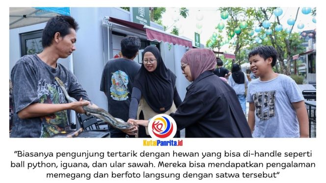 
 Pameran reptil memeriahkan momen libur Hari Kenaikan Yesus Kristus di Nusantara Park sebagai sarana edukasi masyarakat mengenai berbagai jenis satwa reptil dan mamalia eksotis, Sabtu–Minggu (16–17/05/2026). Dok: Humas Otorita Ibu Kota Nusantara.