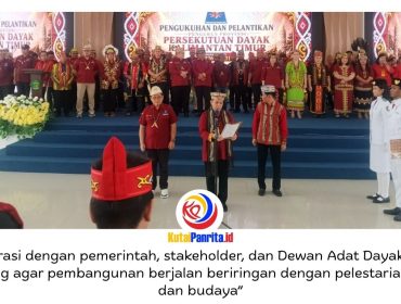 Kepengurusan Provinsi PDKT Lembaga Adat Dayak Kenyah Kalimantan Timur masa bhakti 2026–2031 resmi dilantik di Gedung Olah Bebaya, Kompleks Kantor Gubernur Kalimantan Timur, Samarinda, Sabtu (16/5/2026). Pelantikan ini menjadi momentum penguatan peran organisasi adat dalam menjaga budaya serta mendorong keterlibatan masyarakat adat dalam pembangunan daerah.