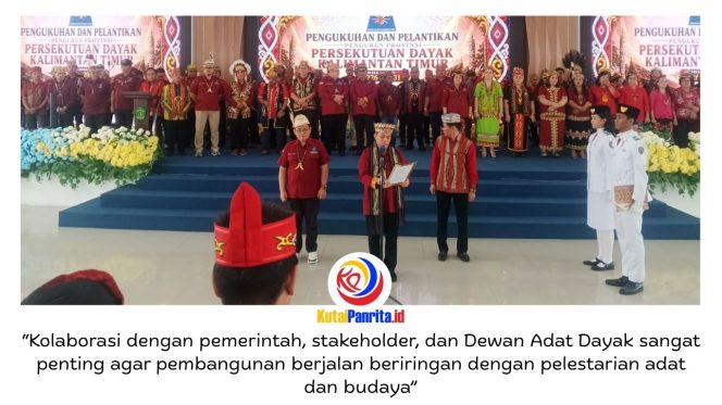 
 Kepengurusan Provinsi PDKT Lembaga Adat Dayak Kenyah Kalimantan Timur masa bhakti 2026–2031 resmi dilantik di Gedung Olah Bebaya, Kompleks Kantor Gubernur Kalimantan Timur, Samarinda, Sabtu (16/5/2026). Pelantikan ini menjadi momentum penguatan peran organisasi adat dalam menjaga budaya serta mendorong keterlibatan masyarakat adat dalam pembangunan daerah.