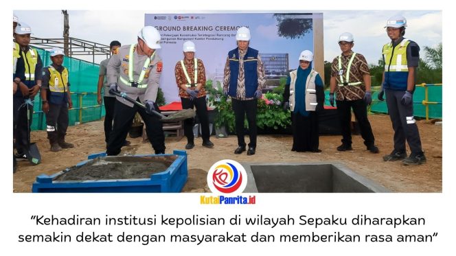 
 Pembangunan Kantor Pendukung Persil Polresta IKN resmi dimulai yang ditandai dengan peletakan batu pertama pada Jumat (08/05/2026). Dok: Humas Otorita Ibu Kota Nusantara.