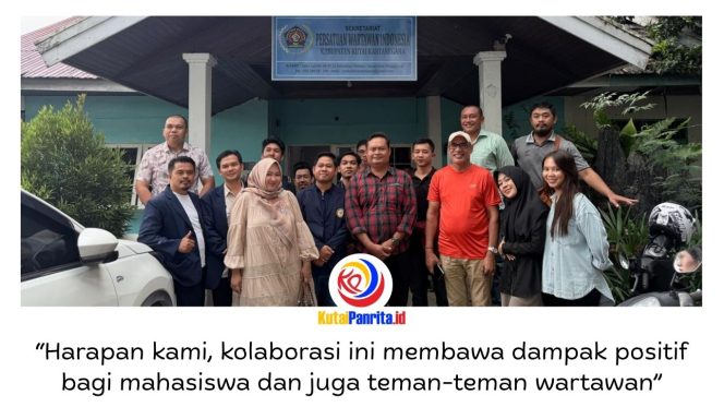 
 Mahasiswa Pascasarjana Hukum Universitas Muhammadiyah Kalimantan Timur (UMKT) berfoto bersama anggota PWI Kutai Kartanegara (Kukar) di Sekretariat PWI Kukar, Selasa (5/5/2026). Dok: PWI Kutai Kartanegara.