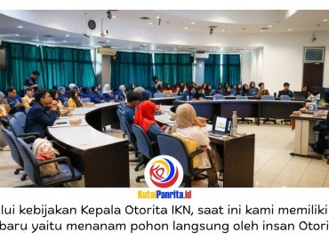 Juru Bicara Otorita IKN, Troy Pantouw menyampaikan materi mengenai keberlanjutan pembangunan Ibu Kota Nusantara (IKN) dalam Seminar Nasional Public Nations 2026 di Universitas Mulawarman. Diskusi berlangsung interaktif dengan berbagai pertanyaan mahasiswa terkait pemanfaatan energi baru terbarukan dan pengelolaan lingkungan, Sabtu (23/5/2026). Foto: Dok. Humas Otorita Ibu Kota Nusantara.