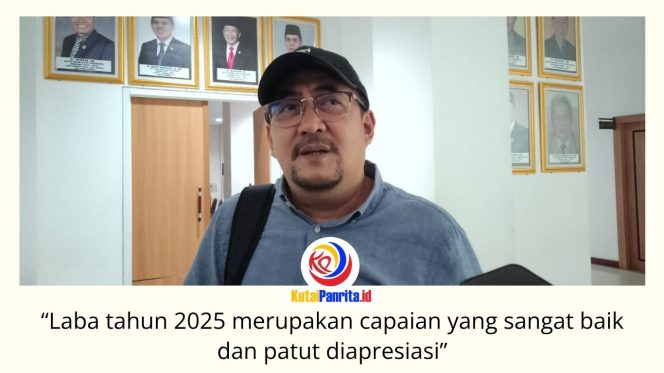 
 Ketua Komisi II DPRD Kota Samarinda, Iswandi, menyampaikan apresiasi atas kinerja PT BPR Bank Samarinda yang berhasil membukukan laba sekitar Rp2,7 miliar pada 2025, tertinggi sepanjang sejarah perusahaan, sekaligus menyetorkan dividen sekitar Rp500 juta kepada Pemerintah Kota Samarinda. Foto: Fathur Rabbany.