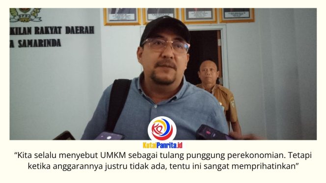 
 Ketua Komisi II DPRD Kota Samarinda, Iswandi, menyampaikan keprihatinannya atas tidak adanya alokasi anggaran bagi sektor Usaha Mikro, Kecil, dan Menengah (UMKM) dalam APBD 2026. Menurutnya, kebijakan tersebut bertolak belakang dengan komitmen menjadikan UMKM sebagai penggerak utama perekonomian daerah. Foto: Fathur Rabbany.