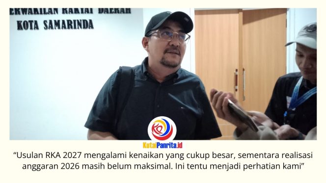 
 Ketua Komisi II DPRD Kota Samarinda, Iswandi, memberikan keterangan usai rapat bersama BPKAD, Selasa (30/6/2026). Ia menyoroti usulan Rencana Kerja dan Anggaran (RKA) BPKAD Tahun 2027 yang meningkat signifikan dan meminta setiap program memiliki target serta capaian yang terukur. Foto: Fathur Rabbany.