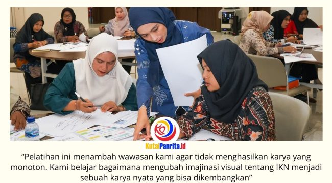 Otorita IKN bekerja sama dengan Bank Indonesia menyelenggarakan workshop pengembangan motif batik bagi pengrajin wastra di IKN. Foto: Humas Otorita IKN.