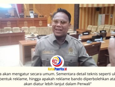 Ketua Komisi I DPRD Kota Samarinda, Samri Shaputra, menjelaskan bahwa Rancangan Peraturan Daerah (Raperda) tentang Penyelenggaraan Reklame akan menjadi payung hukum utama dalam penataan reklame di Kota Samarinda, sementara pengaturan teknisnya akan diatur lebih lanjut melalui Peraturan Wali Kota (Perwali). Foto: Fathur Rabbany.