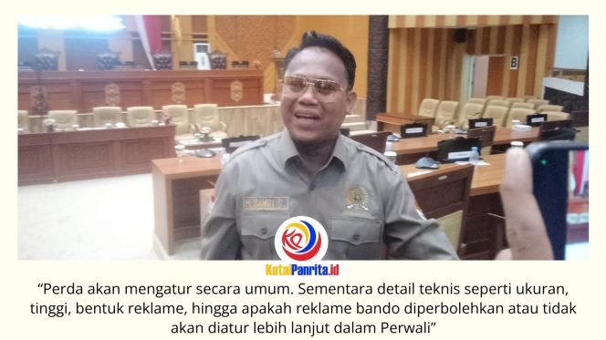 
 Ketua Komisi I DPRD Kota Samarinda, Samri Shaputra, menjelaskan bahwa Rancangan Peraturan Daerah (Raperda) tentang Penyelenggaraan Reklame akan menjadi payung hukum utama dalam penataan reklame di Kota Samarinda, sementara pengaturan teknisnya akan diatur lebih lanjut melalui Peraturan Wali Kota (Perwali). Foto: Fathur Rabbany.