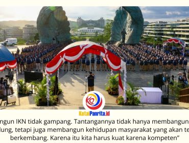 Kepala Otorita Ibu Kota Nusantara (IKN), Basuki Hadimuljono, melantik dan mengambil sumpah 555 Calon Pegawai Negeri Sipil (CPNS) menjadi Pegawai Negeri Sipil (PNS) angkatan pertama Otorita IKN dalam acara Pelantikan dan Pengambilan Sumpah PNS serta Pengangkatan Jabatan Fungsional di Taman Kusuma Bangsa, Kawasan Inti Pusat Pemerintahan (KIPP) IKN, Senin (8/6/2026). Pelantikan ini menjadi tonggak sejarah lahirnya aparatur sipil negara pertama yang dipersiapkan untuk mendukung penyelenggaraan pemerintahan dan pembangunan di Nusantara. Foto: Dok. Humas Otorita IKN.