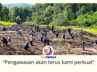 Otorita IKN bersama berbagai pemangku kepentingan melaksanakan revegetasi di bekas lahan tambang ilegal kawasan Tahura Bukit Soeharto, Kamis (18/6/2026), sebagai upaya memulihkan ekosistem dan menjaga kelestarian hutan. Foto: Humas Otorita Ibu Kota Nusantara.