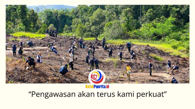 
 Otorita IKN bersama berbagai pemangku kepentingan melaksanakan revegetasi di bekas lahan tambang ilegal kawasan Tahura Bukit Soeharto, Kamis (18/6/2026), sebagai upaya memulihkan ekosistem dan menjaga kelestarian hutan. Foto: Humas Otorita Ibu Kota Nusantara.