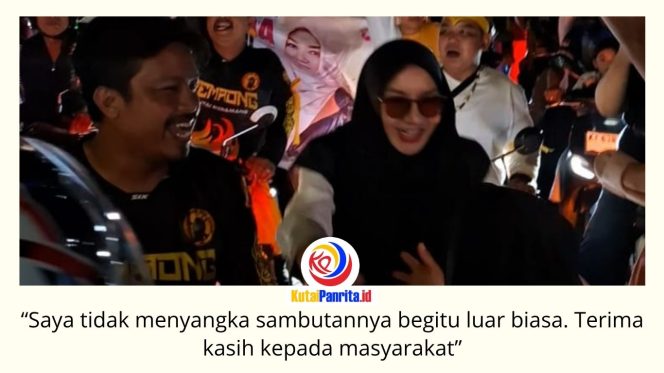 
 Mantan Bupati Kutai Kartanegara, Rita Widyasari, tiba di kampung halamannya di Tenggarong, Jumat (12/6/2026), dan mendapat sambutan antusias dari ratusan warga yang mengiringi kepulangannya. Foto: Aan.