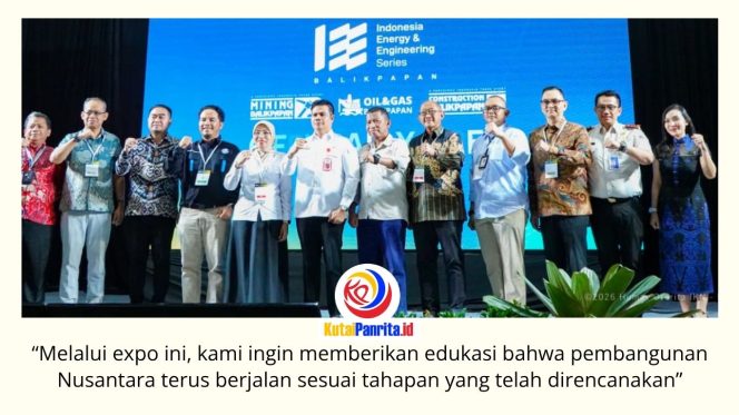 
 Otorita Ibu Kota Nusantara (OIKN) bersama Pamerindo Indonesia menghadirkan booth informasi dan edukasi tentang Nusantara pada ajang Indonesia Energy & Engineering Series (IEES) 2026 di BSCC Dome Balikpapan, 10–12 Juni 2026, sebagai upaya memperkenalkan perkembangan pembangunan IKN serta peluang investasi kepada masyarakat dan pelaku usaha. Foto: Dok. Humas Otorita IKN.