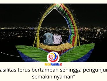 Senja menyelimuti Kota Samarinda yang terlihat dari Tebing Lonceng di ketinggian sekitar 300 meter di atas permukaan laut. Cahaya lampu kota yang memantul di Sungai Mahakam menghadirkan panorama yang menjadi salah satu daya tarik wisata Samarinda Seberang. Foto: Istimewa.