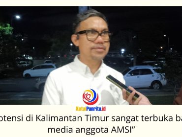 Wakil Ketua Umum AMSI, Upi Asmaradhana, menyampaikan pandangannya bahwa perkembangan teknologi kecerdasan buatan (Artificial Intelligence/AI) bukan ancaman bagi dunia pers, melainkan alat bantu untuk meningkatkan kualitas, produktivitas, dan daya saing media di era disrupsi digital. Foto: Fathur Rabbany.