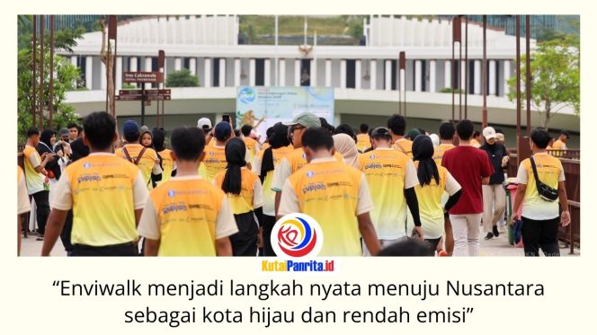 
 Peserta mengikuti kegiatan Enviwalk dan mengunjungi Pameran Daur Ulang yang diselenggarakan Otorita IKN dalam rangka memperingati Hari Lingkungan Hidup Sedunia 2026, sebagai upaya mendorong gaya hidup ramah lingkungan dan meningkatkan kesadaran masyarakat terhadap pengelolaan sampah berkelanjutan. Foto: Dok. Humas Otorita Ibu Kota Nusantara.