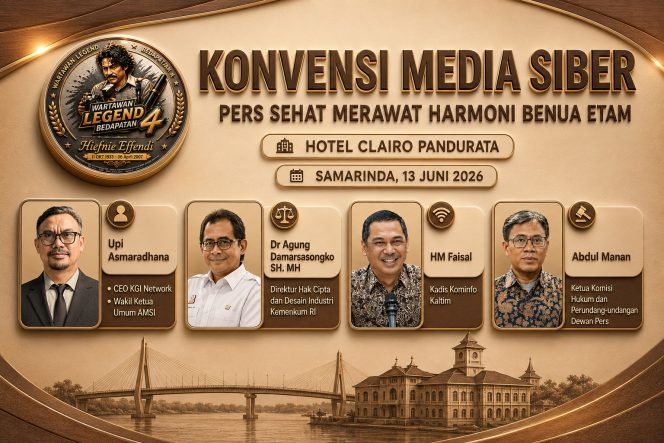 
 Flyer para narasumber yang akan tampil dalam Konvensi Media Siber sebagai pembuka rangkaian Wartawan Legend Bedapatan ke-4 bertema 