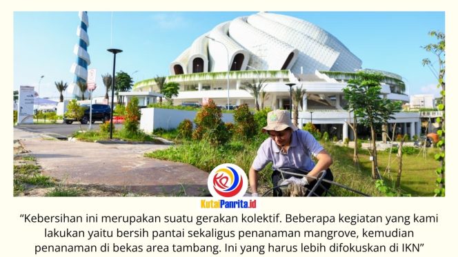 
 IKN menjadi salah satu dari tujuh lokasi nasional yang terhubung secara langsung melalui teleconference bersama Menteri Lingkungan Hidup dalam rangka peringatan Hari Lingkungan Hidup Sedunia 2026 di Masjid Negara IKN, Sabtu (6/6/2026). Foto: Dok. Humas Otorita IKN.