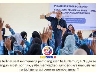 Otorita Ibu Kota Nusantara (OIKN) terus memperkuat upaya pencegahan stunting melalui edukasi dan pendampingan masyarakat sebagai bagian dari pembangunan sumber daya manusia yang sehat, unggul, dan berdaya saing untuk mendukung masa depan Ibu Kota Nusantara. Foto. Dok: Humas Otorita IKN.