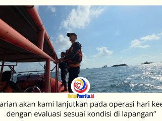 Tim SAR Gabungan memperluas penyisiran pada hari ketiga operasi pencarian Hasriarto (37), nelayan yang hilang akibat kecelakaan kapal di Perairan Muara Berau, Muara Badak, Kutai Kartanegara, Minggu (19/7/2026). Foto: Basarnas Kaltim.