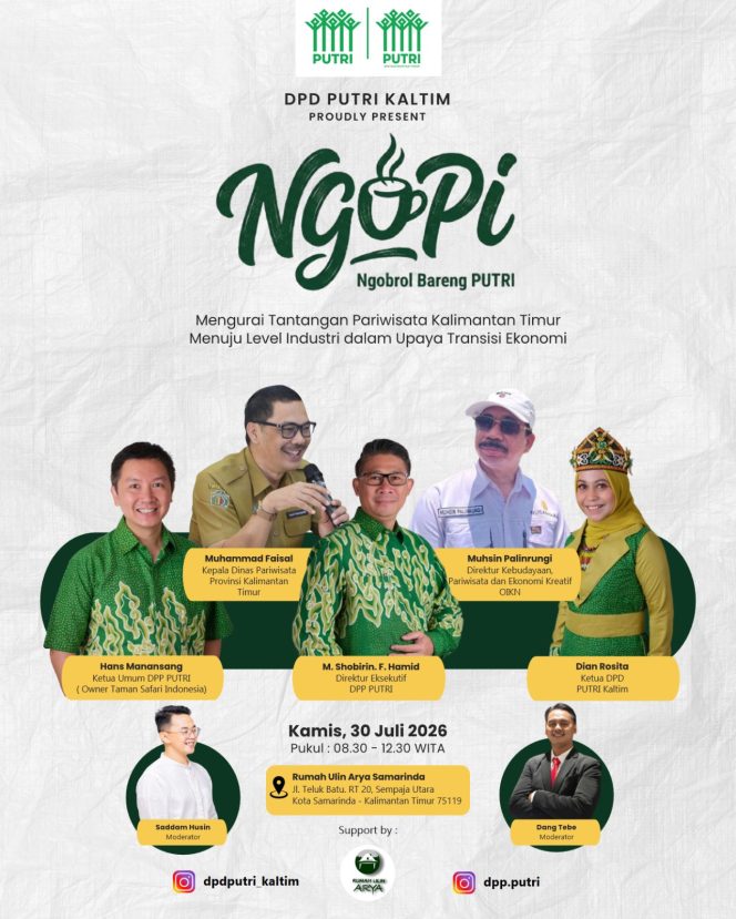 
 DPD PUTRI Kaltim Gelar Forum NGOPI, Bahas Masa Depan Pariwisata di Era IKN
